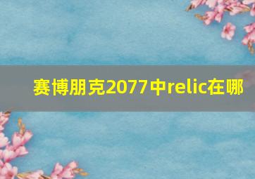 赛博朋克2077中relic在哪