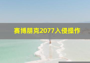 赛博朋克2077入侵操作