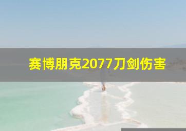 赛博朋克2077刀剑伤害