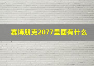 赛博朋克2077里面有什么