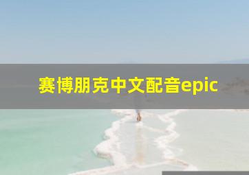 赛博朋克中文配音epic