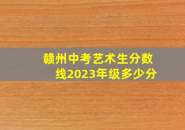 赣州中考艺术生分数线2023年级多少分