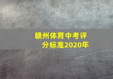 赣州体育中考评分标准2020年