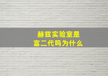 赫兹实验室是富二代吗为什么