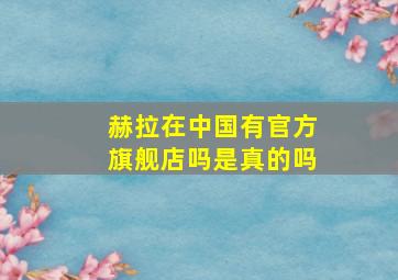 赫拉在中国有官方旗舰店吗是真的吗