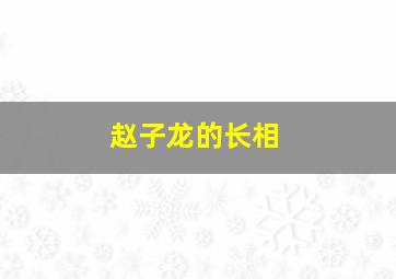 赵子龙的长相