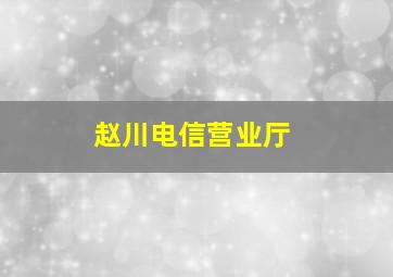 赵川电信营业厅