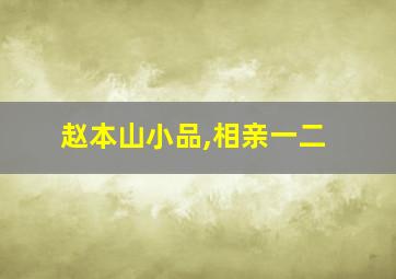 赵本山小品,相亲一二