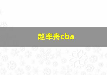 赵率舟cba