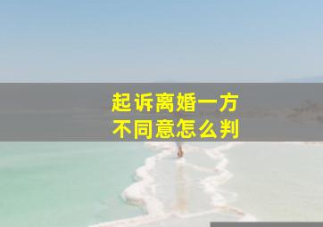 起诉离婚一方不同意怎么判