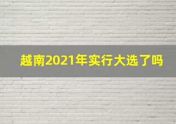 越南2021年实行大选了吗