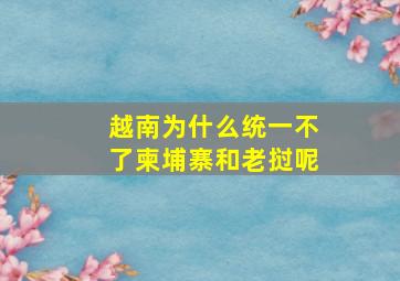 越南为什么统一不了柬埔寨和老挝呢