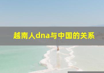 越南人dna与中国的关系