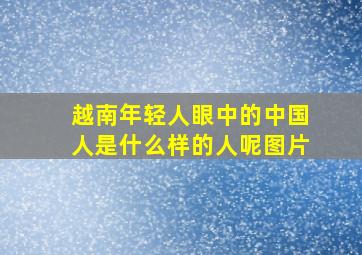 越南年轻人眼中的中国人是什么样的人呢图片