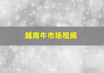 越南牛市场视频