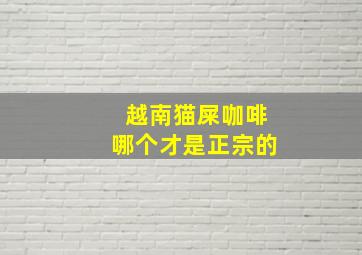 越南猫屎咖啡哪个才是正宗的