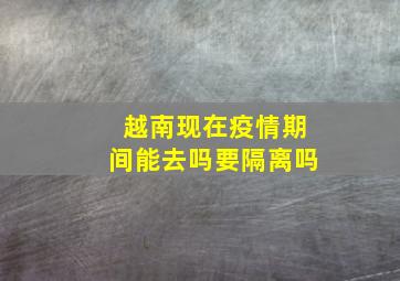 越南现在疫情期间能去吗要隔离吗