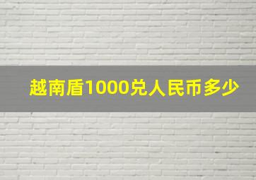 越南盾1000兑人民币多少