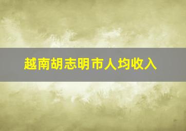 越南胡志明市人均收入