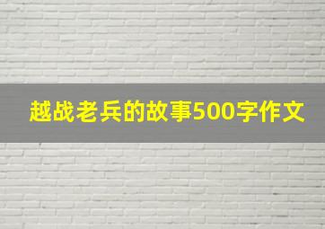 越战老兵的故事500字作文