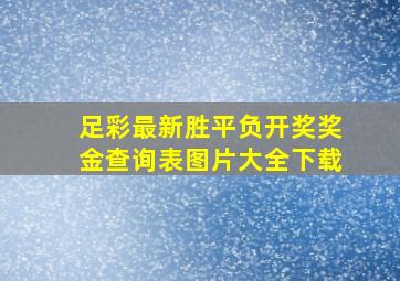 足彩最新胜平负开奖奖金查询表图片大全下载