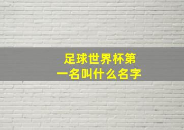 足球世界杯第一名叫什么名字