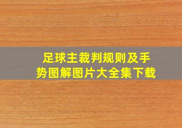 足球主裁判规则及手势图解图片大全集下载