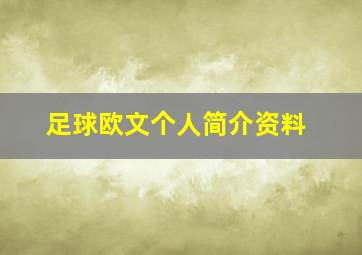 足球欧文个人简介资料