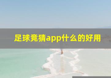 足球竞猜app什么的好用