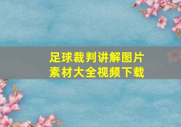 足球裁判讲解图片素材大全视频下载