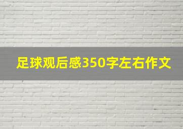 足球观后感350字左右作文