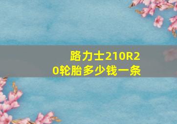 路力士210R20轮胎多少钱一条