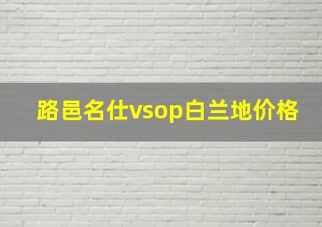 路邑名仕vsop白兰地价格