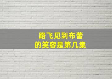 路飞见到布蕾的笑容是第几集