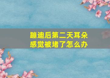 蹦迪后第二天耳朵感觉被堵了怎么办