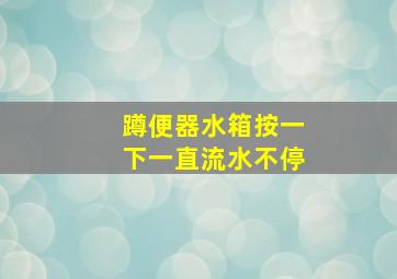 蹲便器水箱按一下一直流水不停