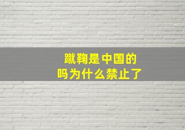 蹴鞠是中国的吗为什么禁止了