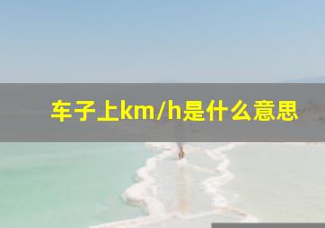 车子上km/h是什么意思