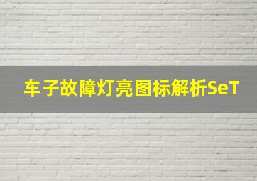 车子故障灯亮图标解析SeT