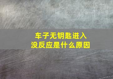 车子无钥匙进入没反应是什么原因