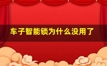 车子智能锁为什么没用了