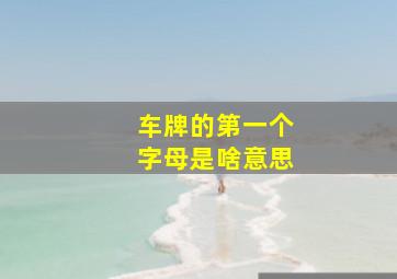 车牌的第一个字母是啥意思