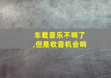 车载音乐不响了,但是收音机会响