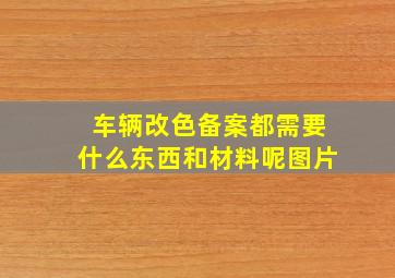 车辆改色备案都需要什么东西和材料呢图片