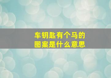 车钥匙有个马的图案是什么意思