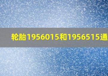 轮胎1956015和1956515通用吗