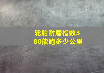 轮胎耐磨指数380能跑多少公里