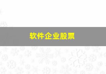 软件企业股票