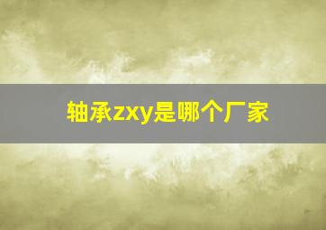 轴承zxy是哪个厂家