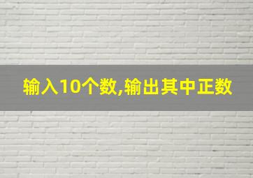 输入10个数,输出其中正数